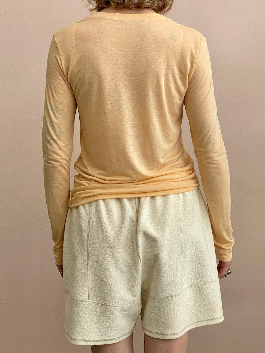 Baserange Bamboo Lyocell Crewneck Long Sleeve Tee Daf Yellow