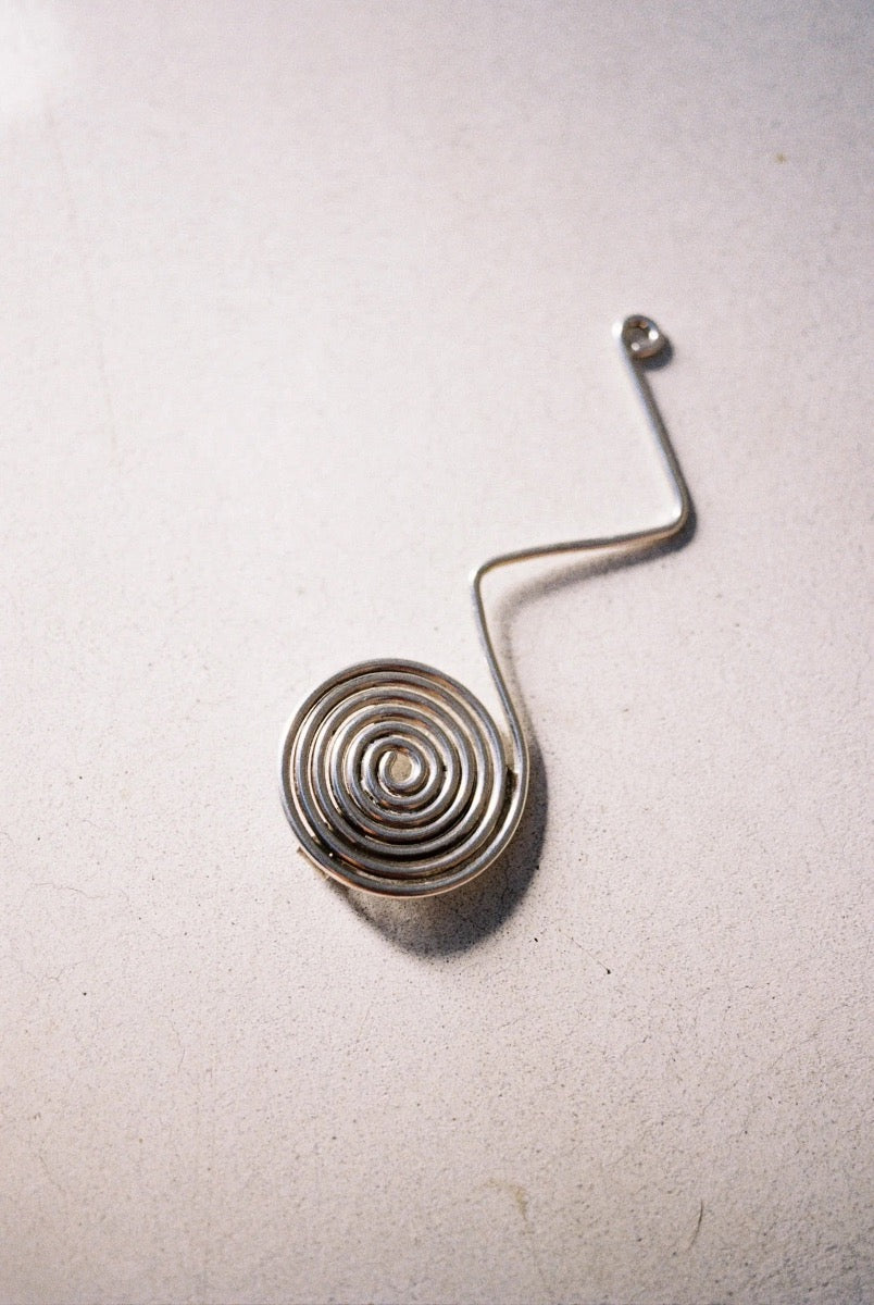 Danica Stamenic Postmodern Zigzag Spiral Pendant Sterling Silver