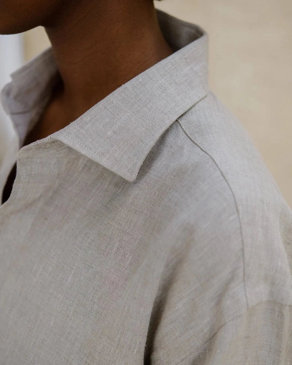 Baserange Ole Shirt Long Sleeve Button Up Undyed Linen – Burke Mercantile